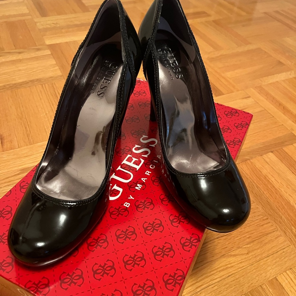 Guess Shiny Black Women's Heels